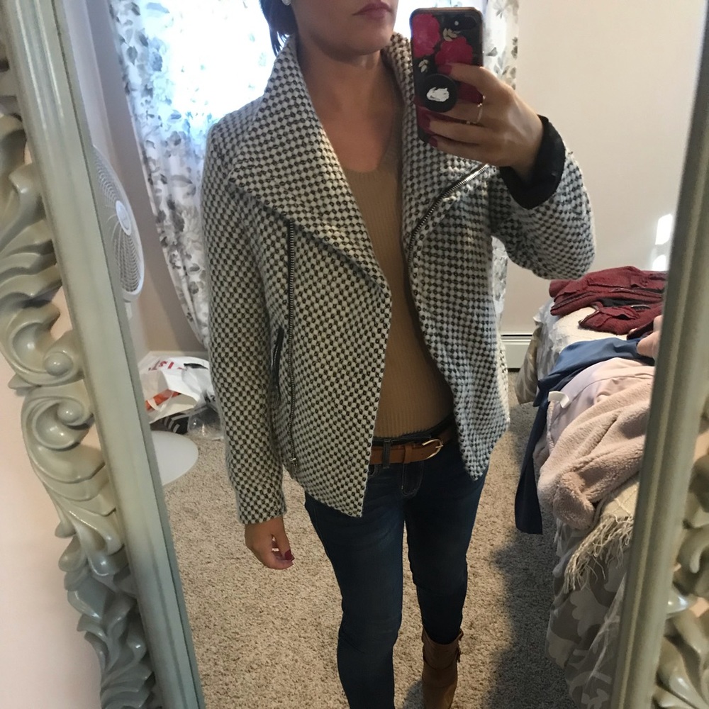 Tweed gray/cream jacket